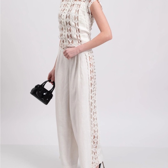 Zimmermann Moncur White Linen Jumpsuit - Picture 2 of 9
